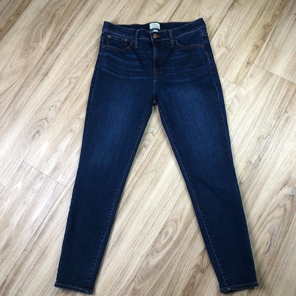 J.CREW CLASSIC RINSE 9" HIGH-RISE TOOTHPICK JEANS sz 31